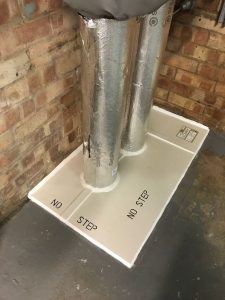 Close-up of Fire Stopping NO STEP