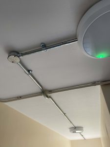 Emergency Lighting - ceiling install showing two lights