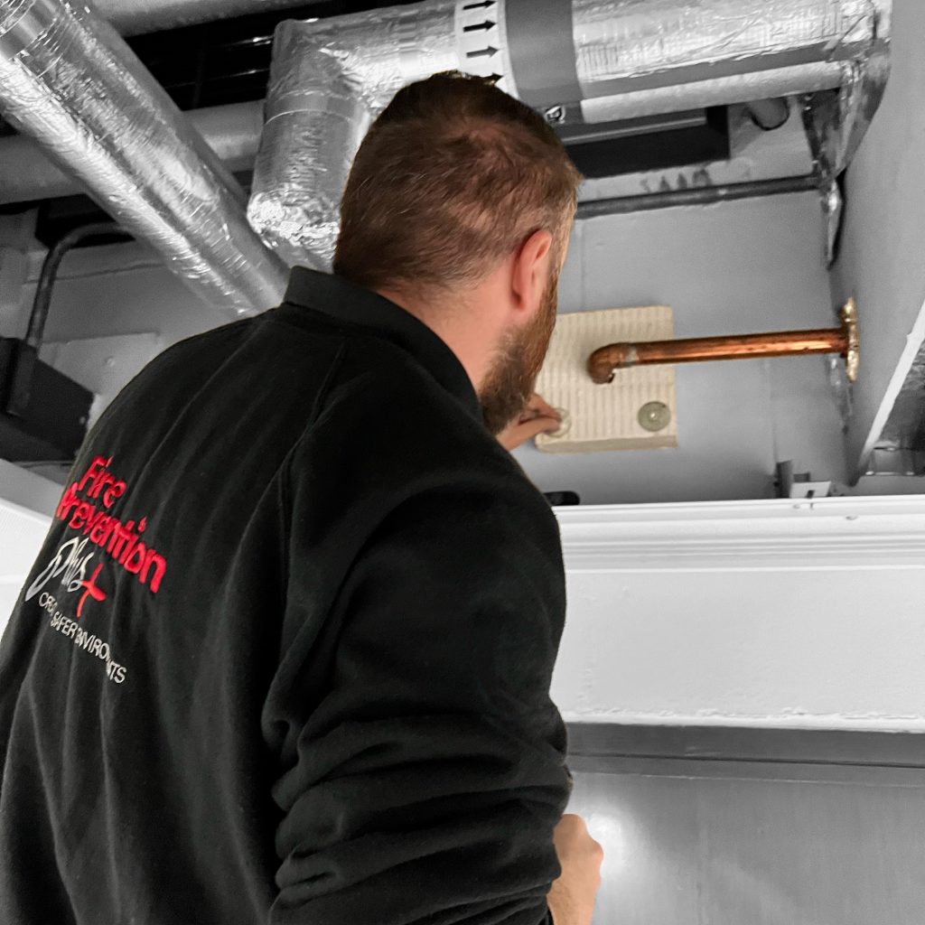 Engineering fire stopping installation at university campus