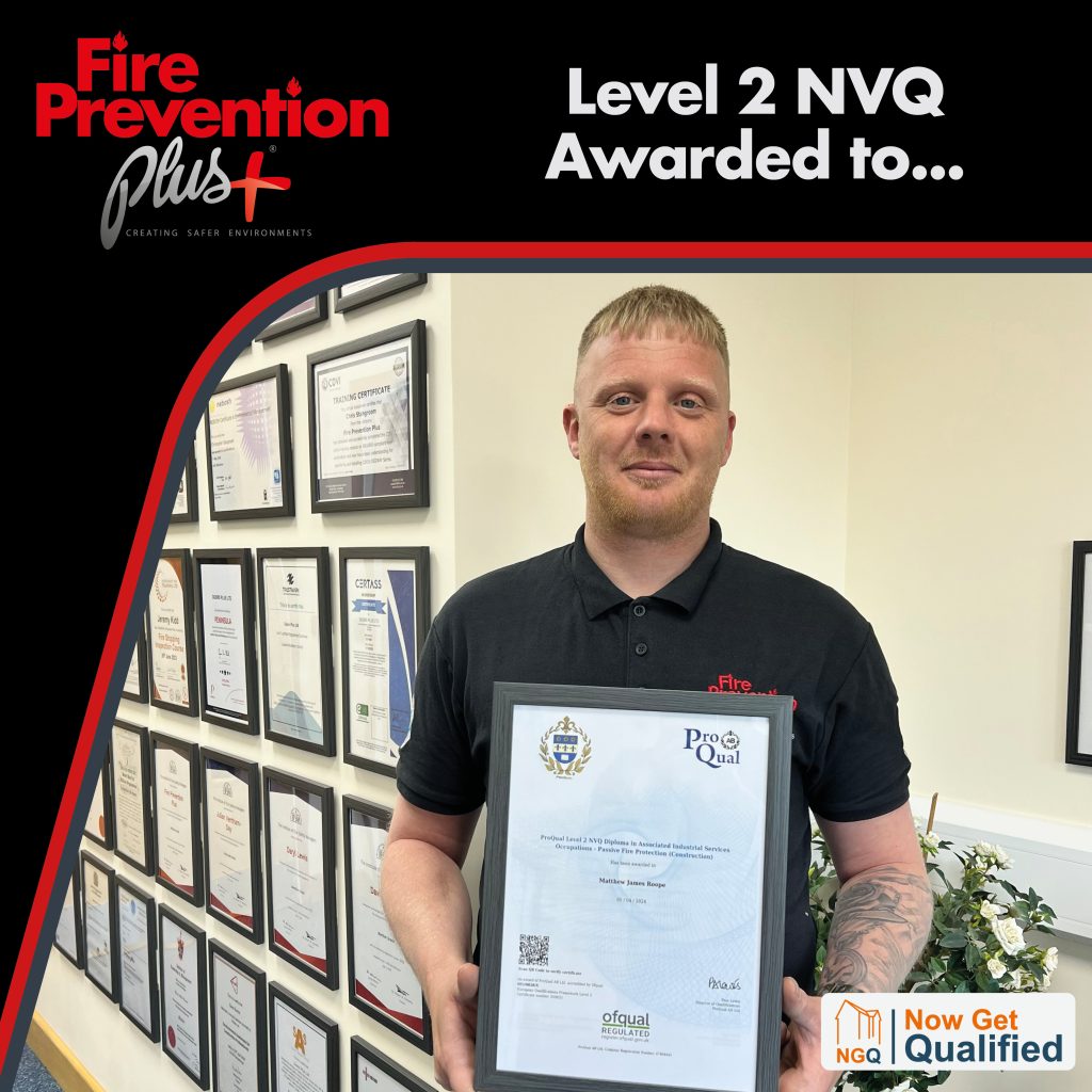 Matthew Roope awarded NVQ Certificate