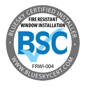 Bluesky Fire Resistant Window Installation Logo